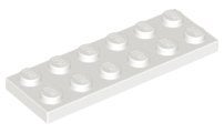 Lego plaatjes 2x6 wit 23 stuks, Ophalen of Verzenden, Gebruikt, Losse stenen, Lego