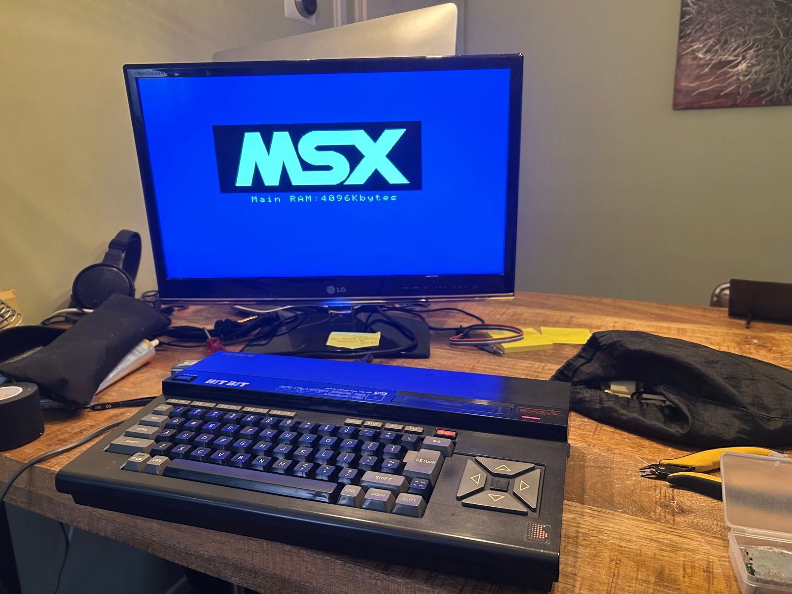 Sony HitBit 75P MSX met Goa’uld  MSX2+ met HDMI en SD slot, Computers en Software, Ophalen of Verzenden
