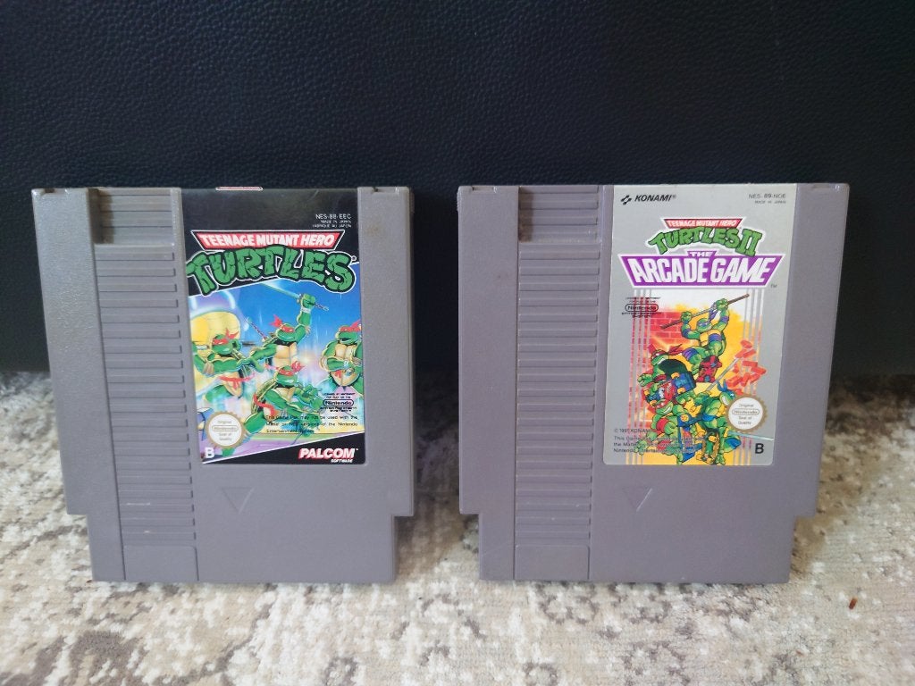 Turtles 1 en 2 nes, Spelcomputers en Games, Games | Nintendo NES, Avontuur en Actie, Gebruikt, 2 spelers, Ophalen of Verzenden