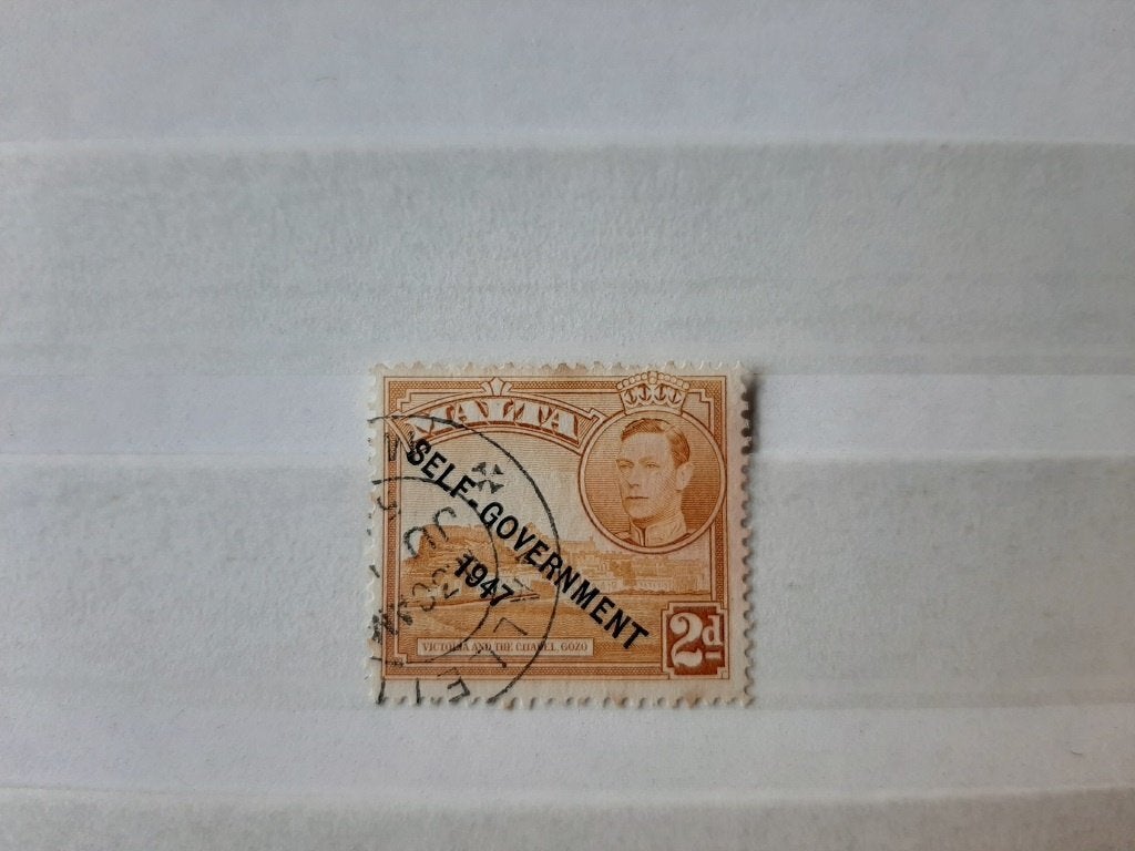 Malta 1947, overprint, Ophalen of Verzenden, Malta, Gestempeld