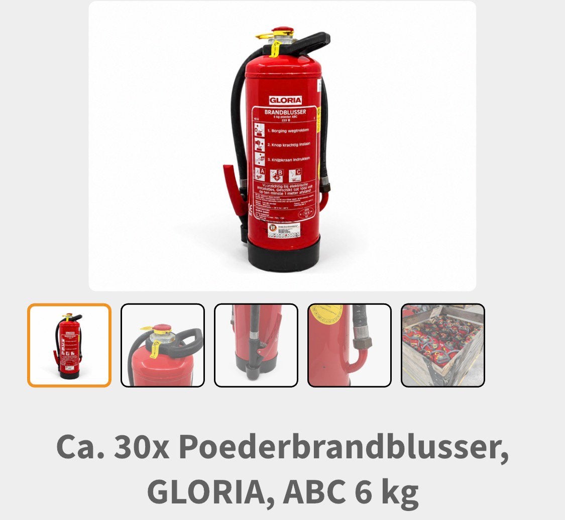 Brandblussers  TEXT GOED LEZEN, Ophalen, Nieuw