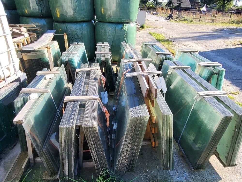 Partij kassenglas gehard, 9 bokken, Tuin en Terras, Ophalen, Gebruikt, Kweekkas, Glas