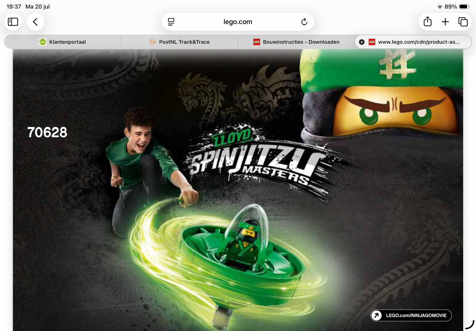 LEGO 70628 SPINJITZU MEESTER LLOYD SPINNER, Kinderen en Baby's, Speelgoed | Duplo en Lego, Gebruikt, Lego, Ophalen of Verzenden