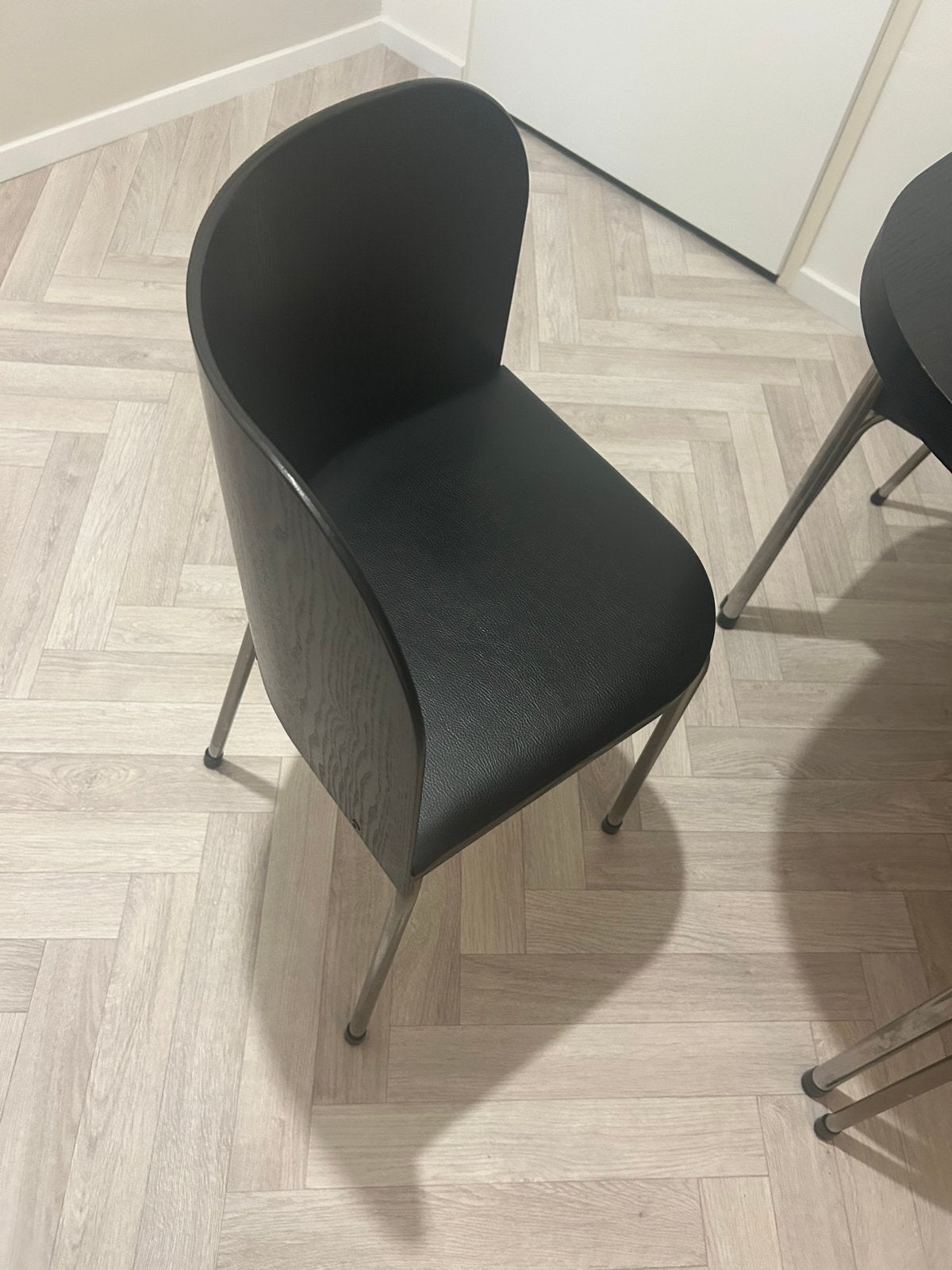 Ikea Fusion eethoek met 4 stoelen - Zwart, Huis en Inrichting, Tafels | Eettafels, Ophalen, Gebruikt, Vierkant, 50 tot 100 cm