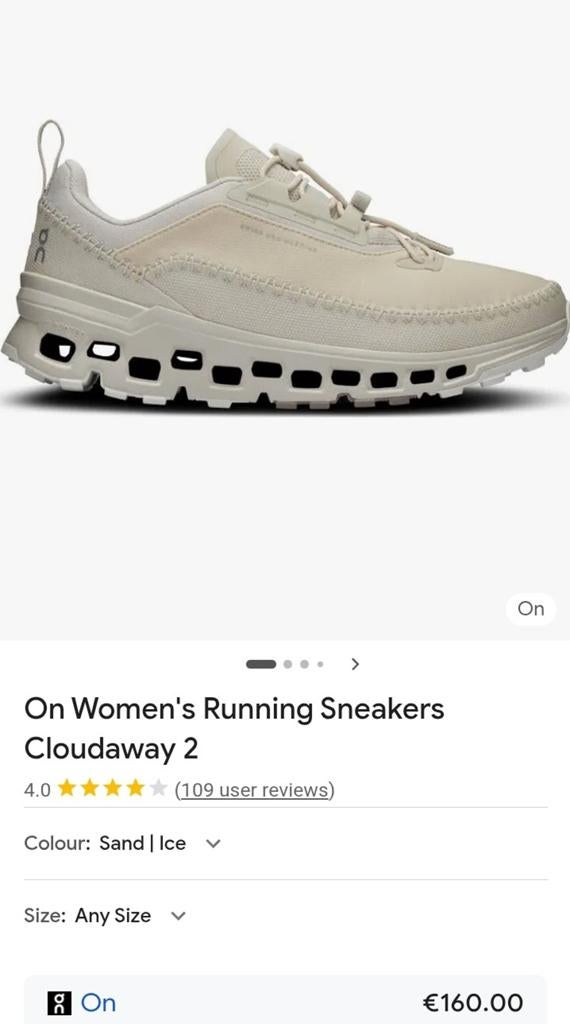 On Dames Running Sneakers Cloudaway 2 Maat/seize 39, Nieuw, On cloud, Ophalen of Verzenden, Sneakers of Gympen