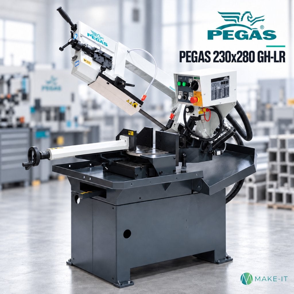 Bandzaagmachine Pegas-Gonda 230x280mm Verstek VOORRAAD!, Nieuw, Pegas-Gonda, Ophalen of Verzenden, 30 tot 70 mm