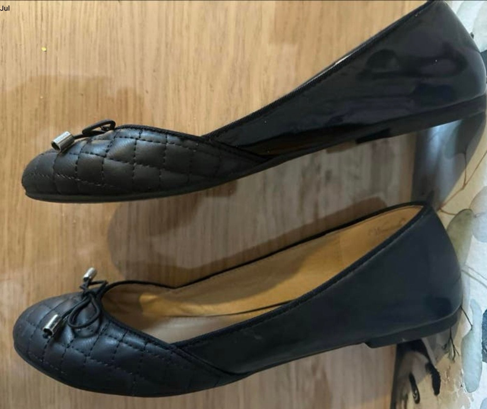 Zwarte ballerina's maat 37 - Zo goed als nieuw, Zwart, Zo goed als nieuw, Ballerina's, Ophalen of Verzenden