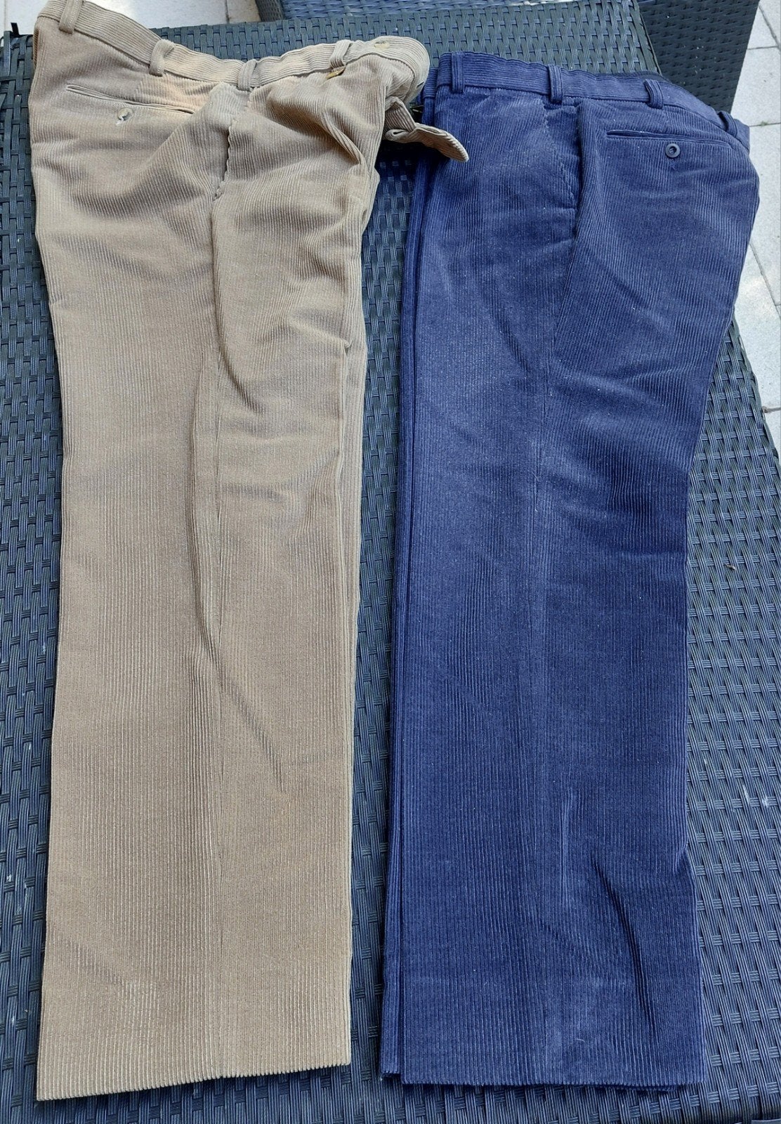 Corduroy Broeken - Maat 52 - Beige & Blauw, Maat 52/54 (L), Ophalen of Verzenden, Zo goed als nieuw, Zrelana