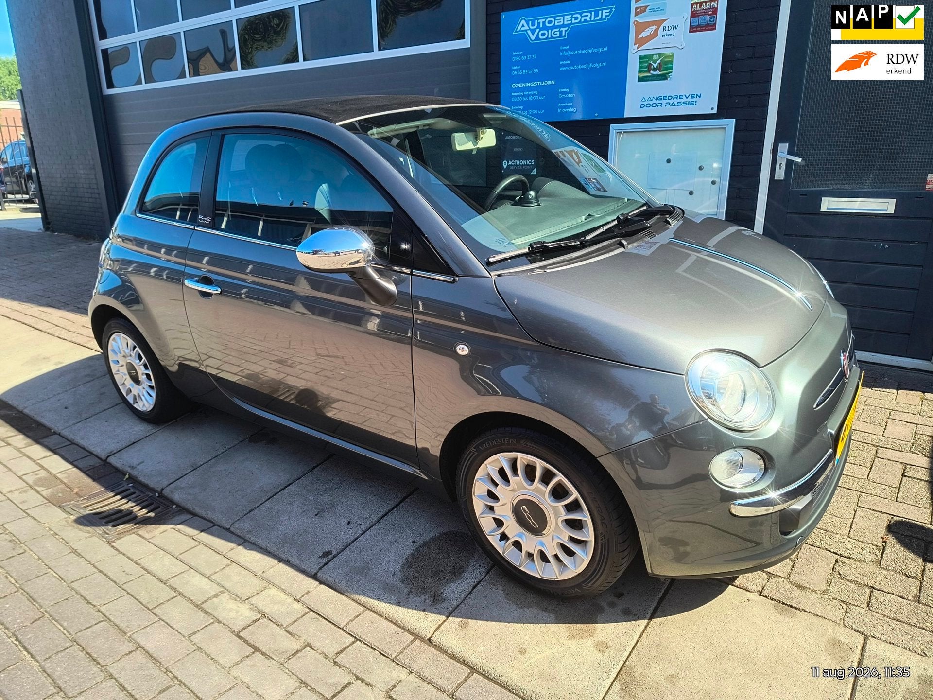Fiat 500 C 0.9 TwinAir Pop Cabrio Grote beurt, Auto's, Fiat, Gebruikt, 31 €/maand, Cabriolet, Origineel Nederlands