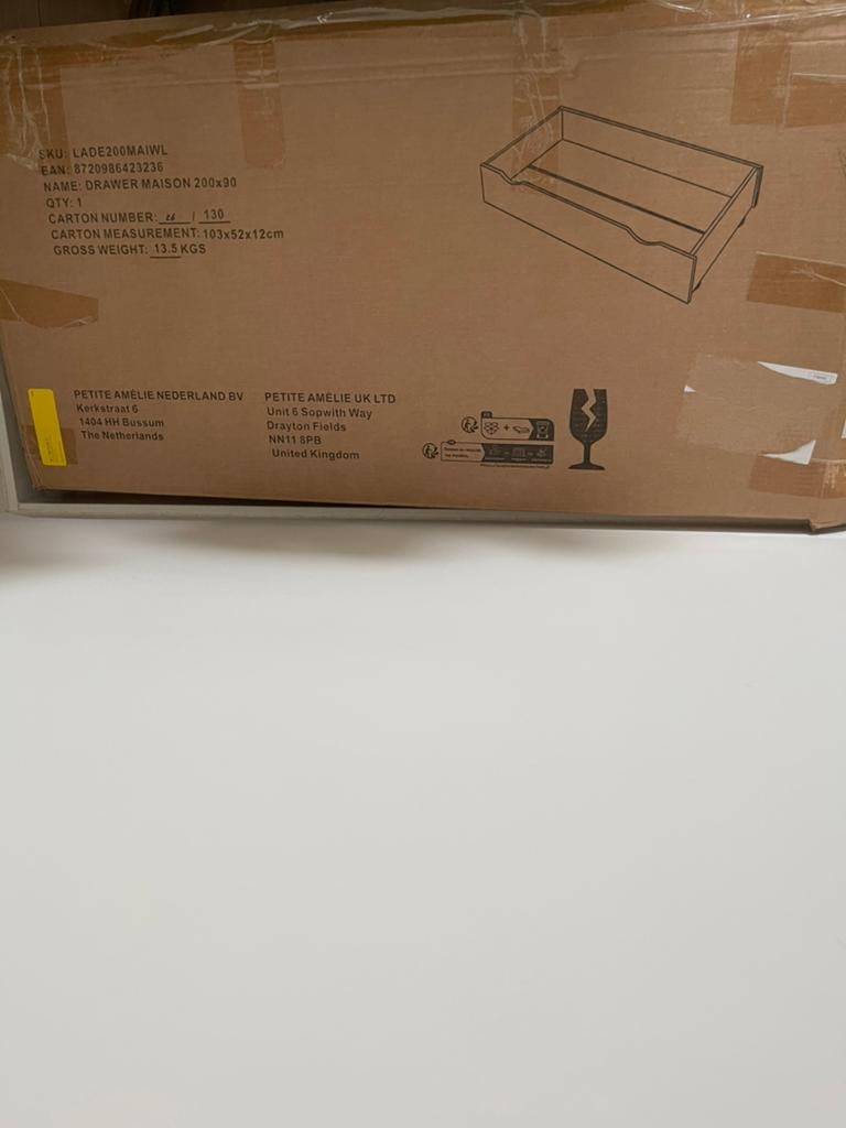 Petite Amélie 2x ONDERSCHUIFLADES VOOR BEDHUISJE NIEUW, Ophalen, Nieuw, 180 cm of meer, 85 tot 100 cm