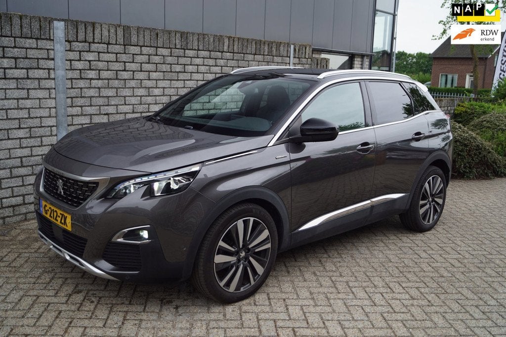 Peugeot 3008 1.2 PureTech GT Line Autom Navi Camera Clima Ad, Gebruikt, 1199 cc, Leder en Stof, Adaptive Cruise Control