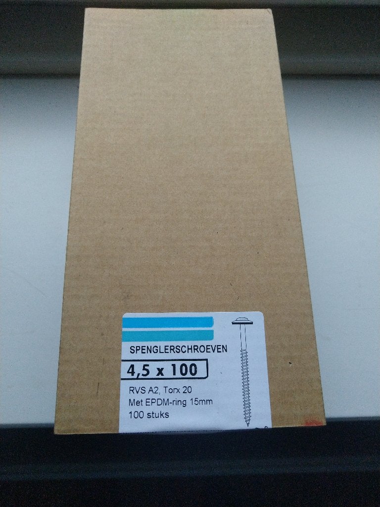 Spenglerschroeven 4,5x100 (100 stuks), Doe-het-zelf en Verbouw, IJzerwaren en Bevestigingsmiddelen, Zo goed als nieuw, Schroeven