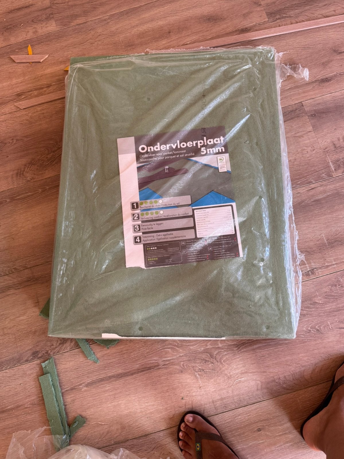 Groene ondervloerplaten laminaat 5 mm, Ophalen, Overige materialen, 30 cm of meer, 50 tot 150 cm