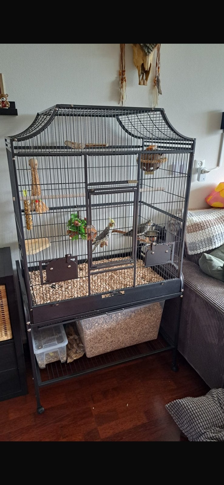 Vogelkooi zo, Dieren en Toebehoren, Ophalen, Zo goed als nieuw, Metaal, Vogelkooi