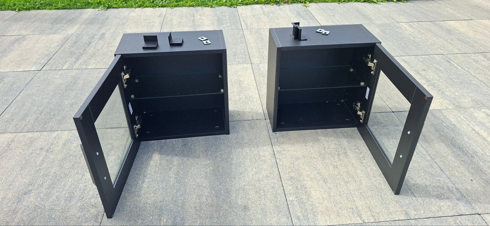IKEA BRIMNES Vitrinekastjes - Zwart met glazen deur, Ophalen, Minder dan 50 cm, Glas, Minder dan 100 cm