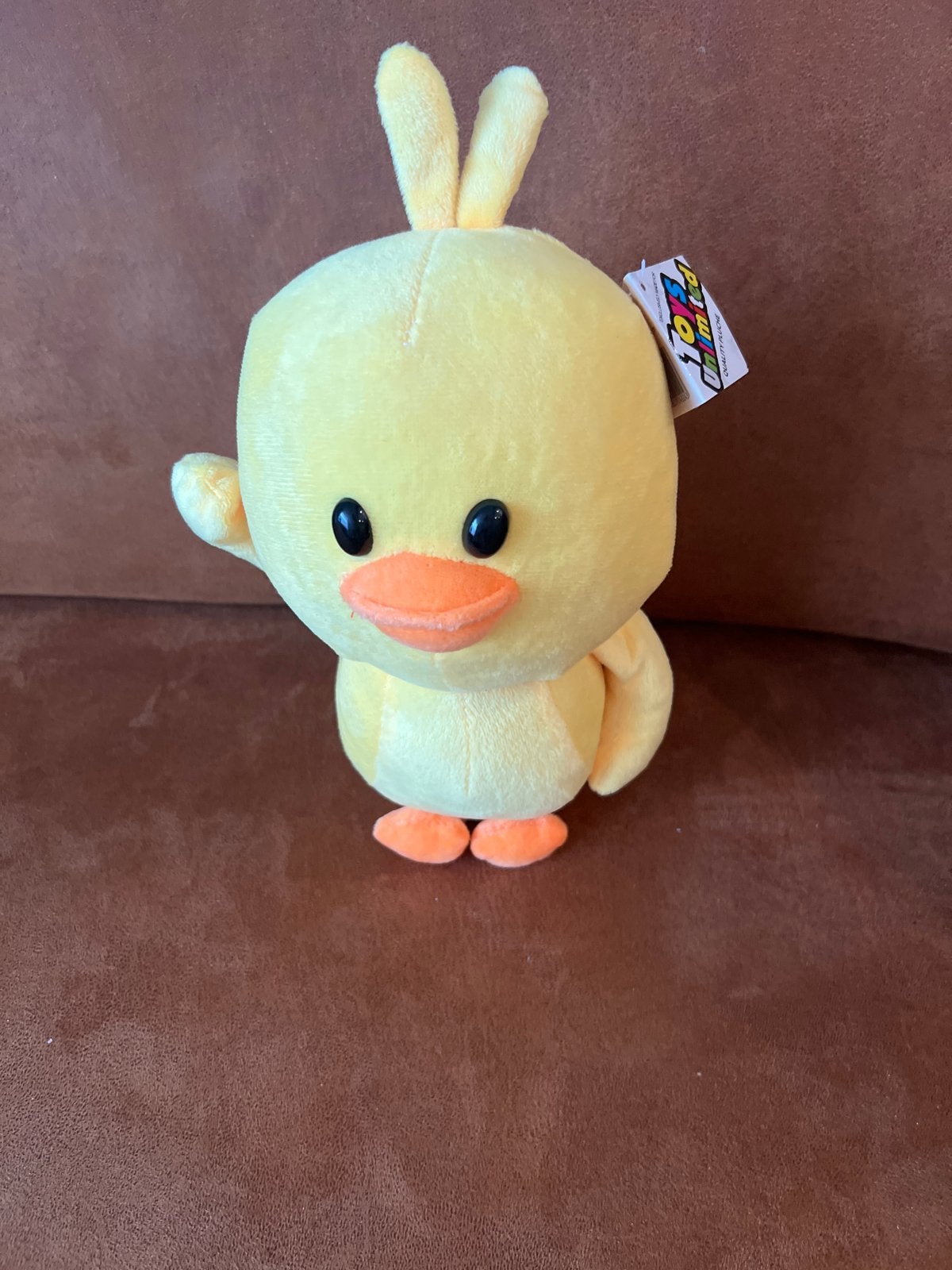 Schattige gele eend knuffel - Zo goed als nieuw, Overige merken, Ophalen of Verzenden, Middelgroot (20 tot 80 cm), Eend