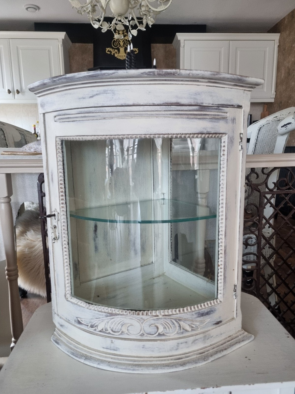 brocant vitrine kastje, Antiek en Kunst, Ophalen