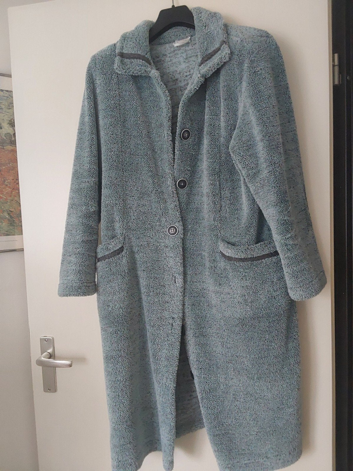 Comfortabele badjas/ochtendjas in blauwgroen, Onbekend, Ophalen of Verzenden, Gedragen