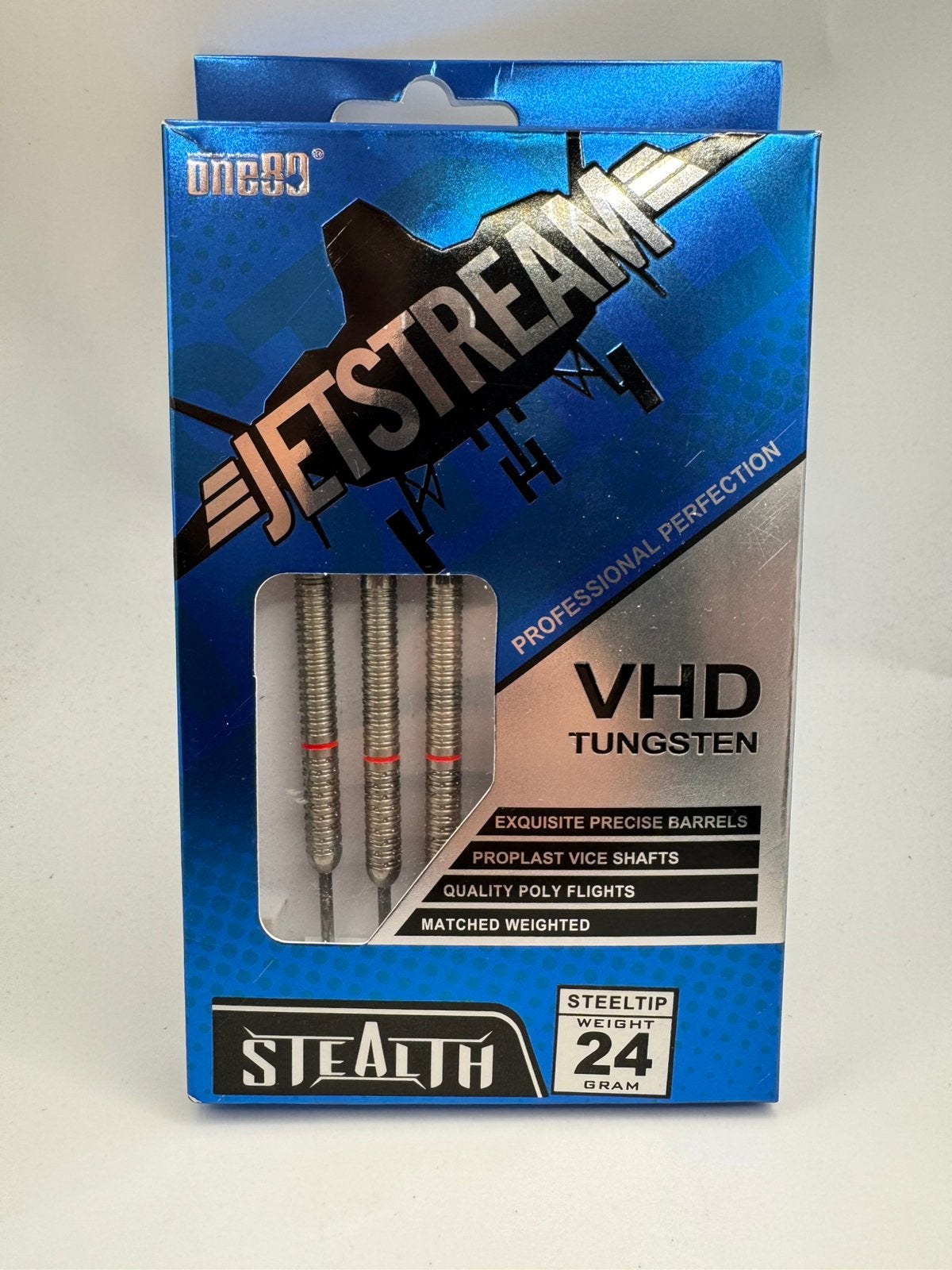 One80 Jetstream Stealth 24 Gram Dartpijlen, Ophalen of Verzenden, Zo goed als nieuw, Nvt, Pijlen