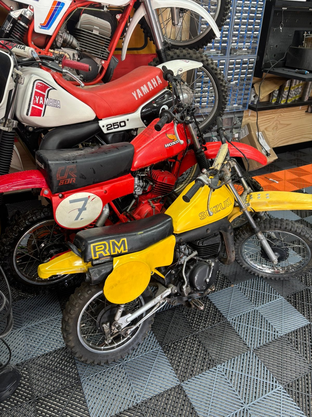 2x oldtimer suzuki rm50 honda cr80 twinshock crosser 1980 81, Ophalen of Verzenden, Overige merken