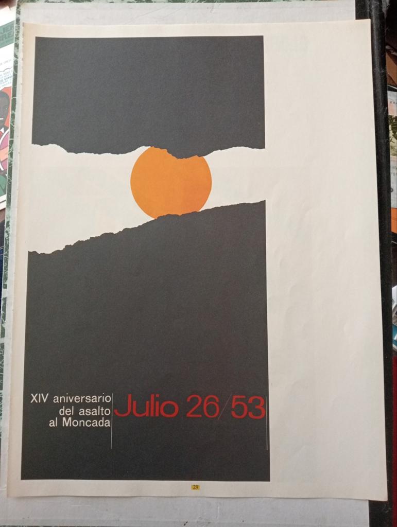Affiche Cuba 1970, Verzamelen, Ophalen of Verzenden, Gebruikt, A1 t/m A3, Film en Tv