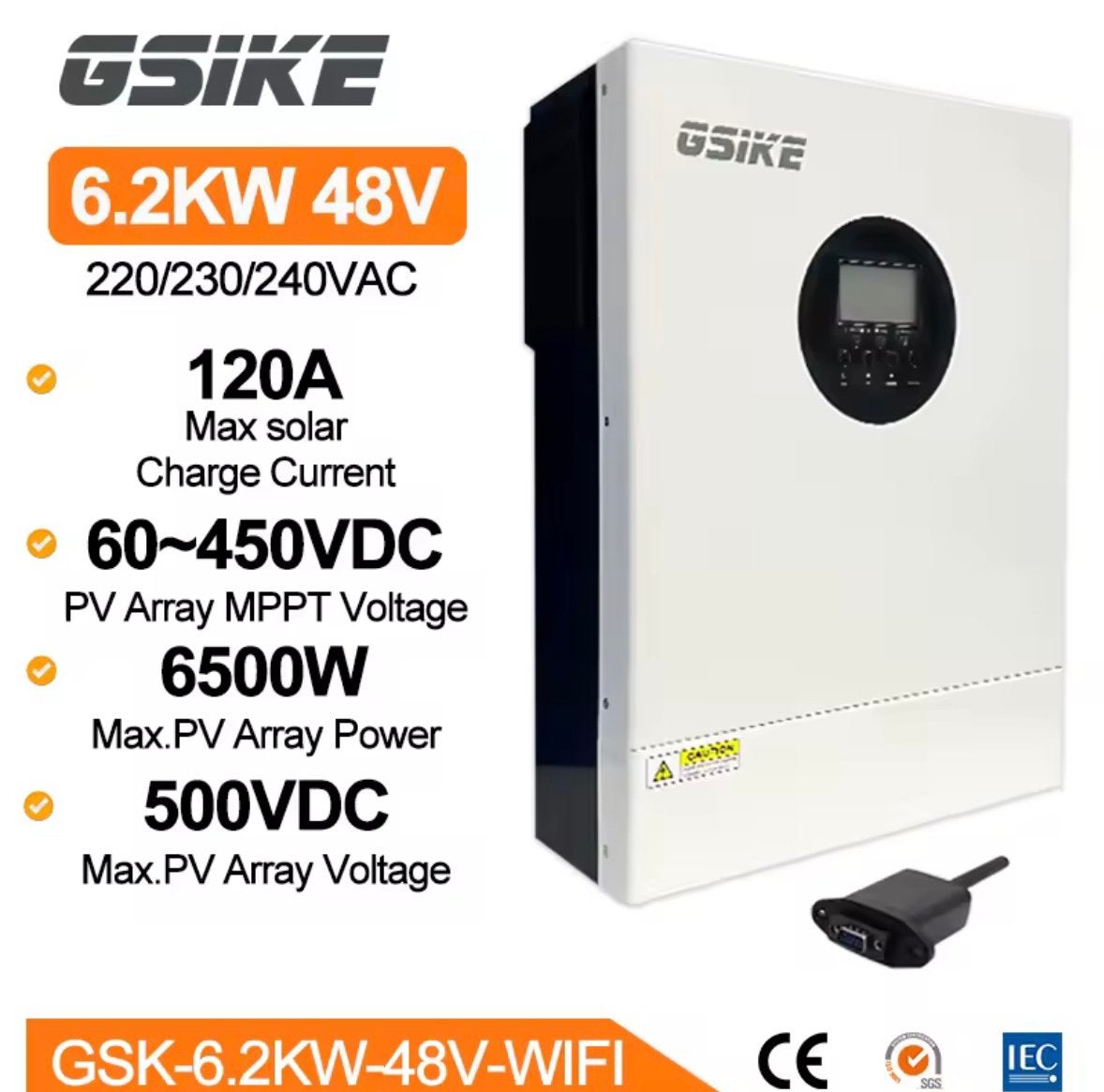 6.2 kw hybride omvormer, Ophalen of Verzenden, Nieuw