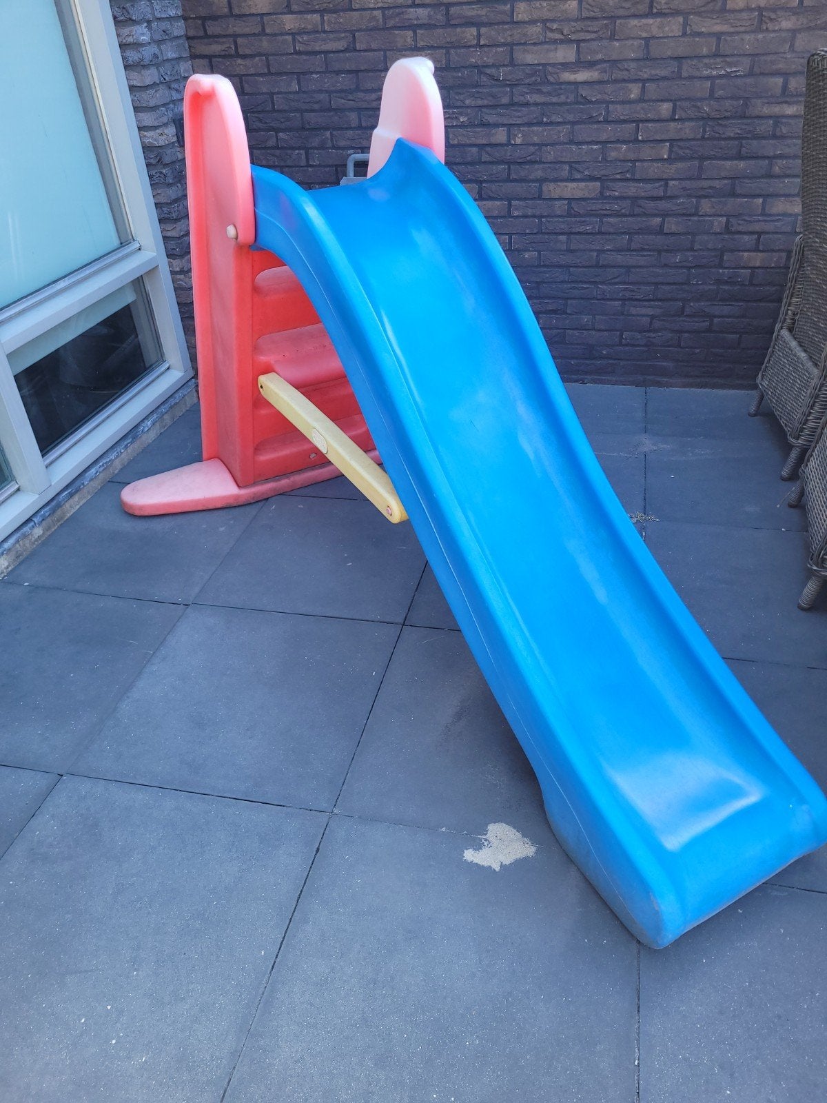 Kinderglijbaan. Groot model, Ophalen