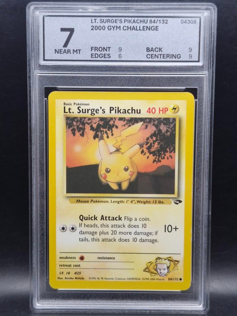 Pikachu 2000 gym challenge #84 woetoe grading 7, Verzenden, Zo goed als nieuw, Losse kaart