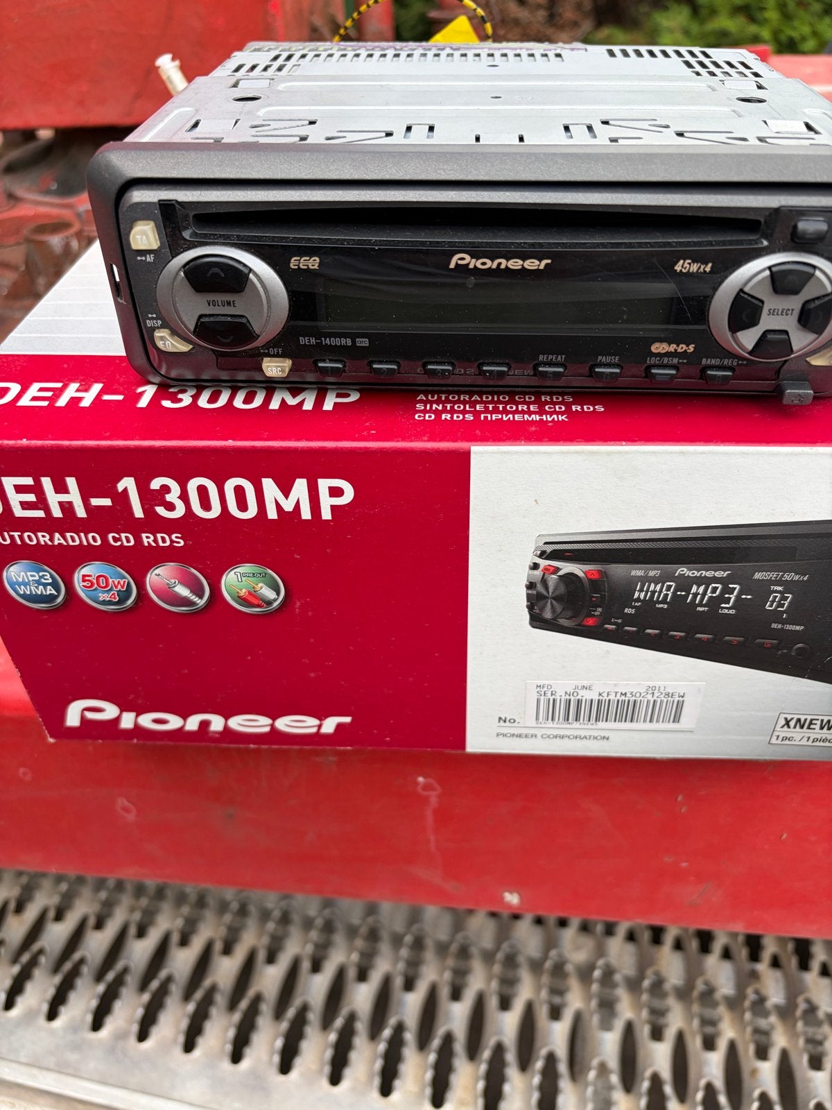 Pioneer DEH-1300MP Autoradio CD RDS MP3/WMA Speler, Auto diversen, Ophalen of Verzenden, Zo goed als nieuw