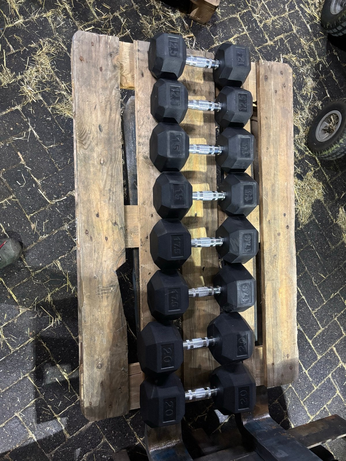 Hexa Dumbbellset 12,5 t/m 20 kg - Nette staat, Dumbbell, Gebruikt, Hexa, Armen