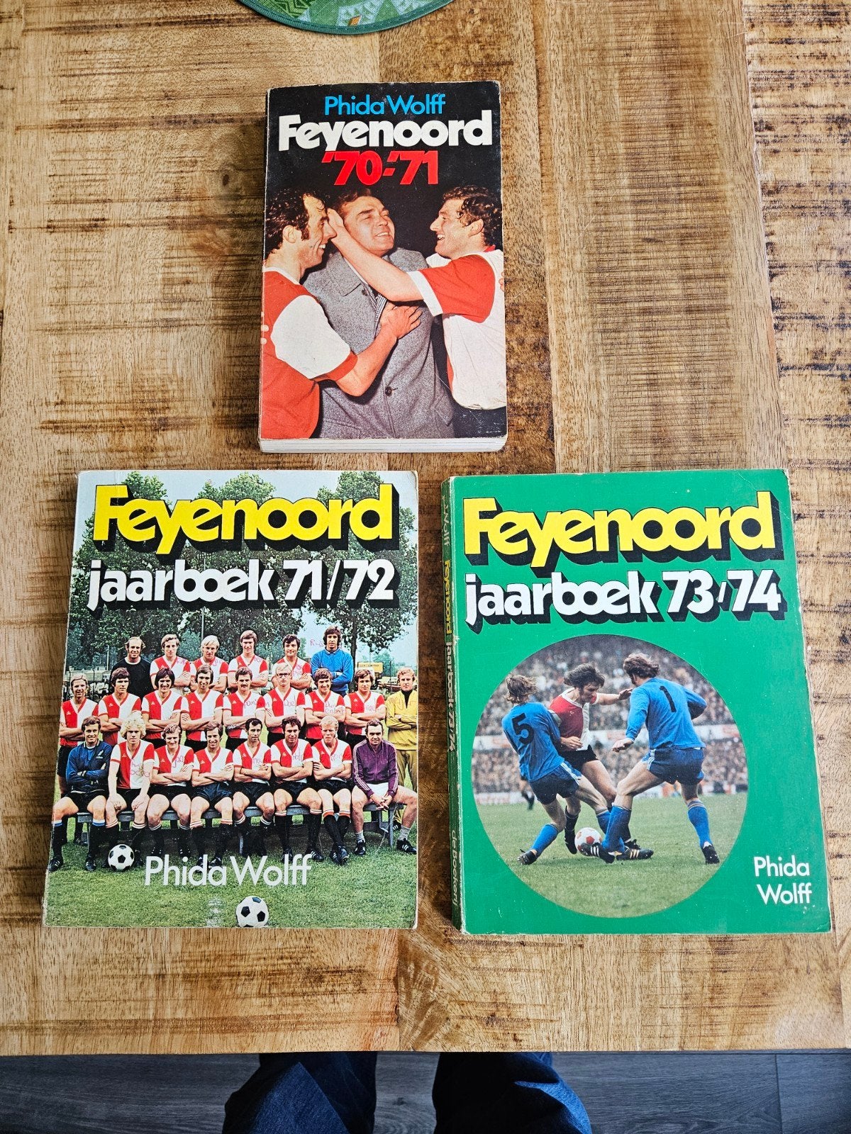 Feyenoord Jaarboeken 70/71, 71/72, 73/74 - Phida Wolff, Gelezen, Ophalen of Verzenden, Overige sporten, Phida Wolff