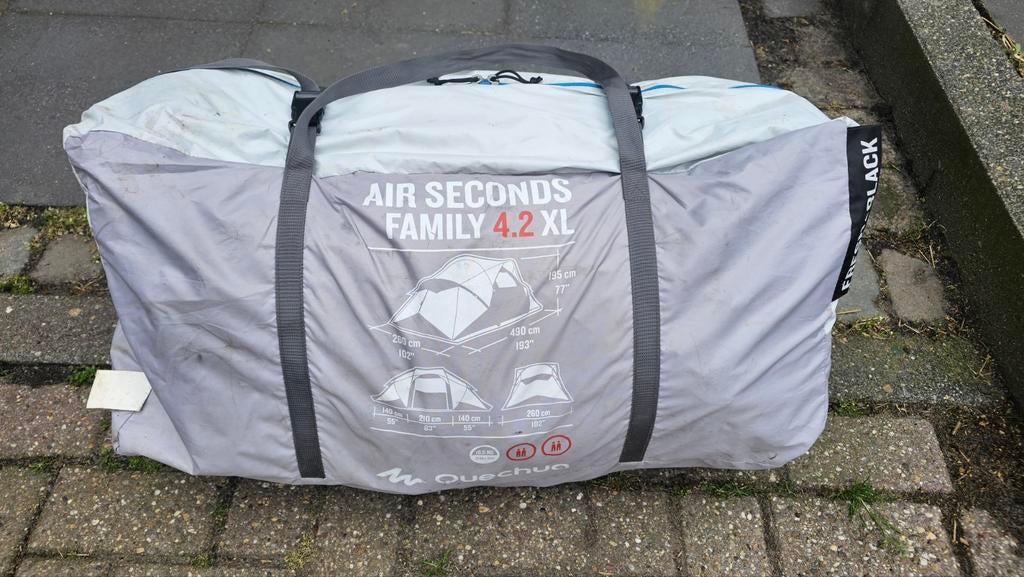 Quechua Air Seconds Family 4.2 XL opblaasbare tent, Caravans en Kamperen, Tenten, Ophalen