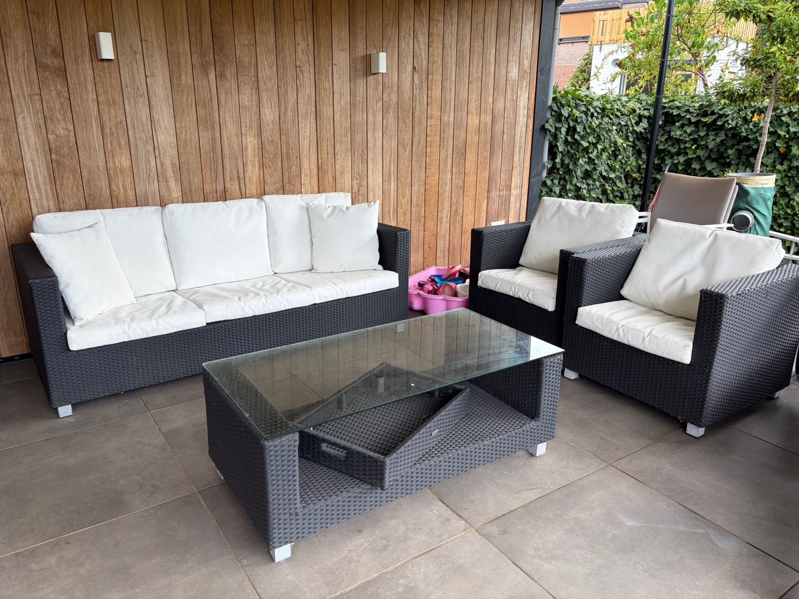 Life outdoor living loungeset, Tuin en Terras, Ophalen, Zo goed als nieuw, Aluminium, Stoel
