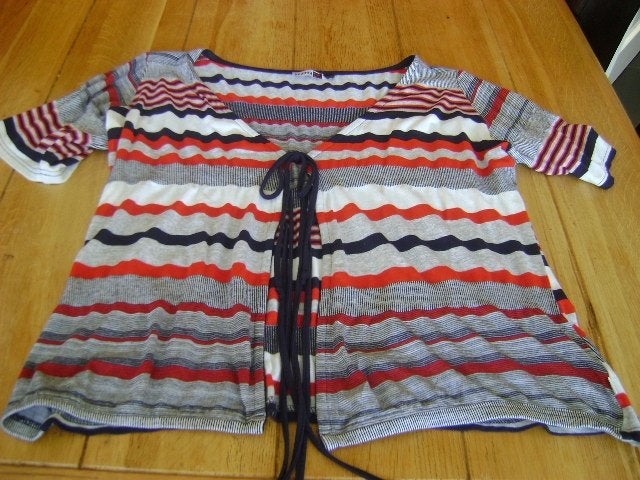 Rood/grijs/wit/blauw PepperZ vestje, maat XL = L, Kleding | Dames, Overige kleuren, Verzenden, Maat 42/44 (L), PepperZ