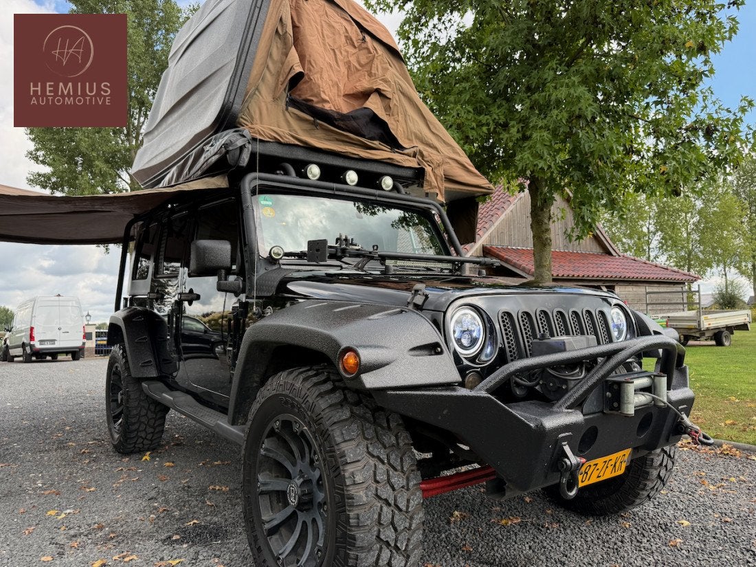 Jeep Wrangler Unlimited - 2.8 CRD Sport | Camper | Daktent |, Automaat, Stof, Gebruikt, 4 cilinders