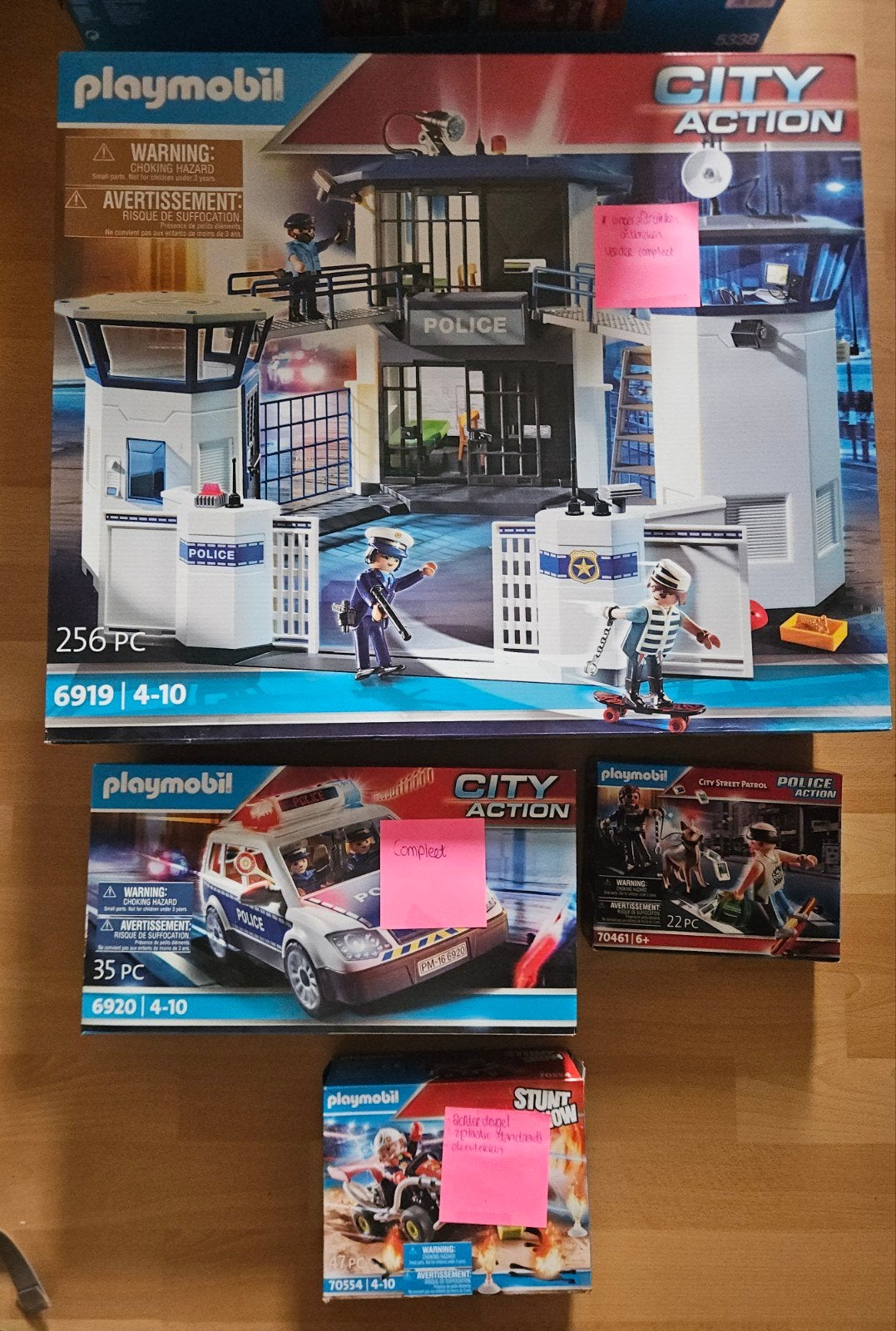 playmobil politiebureau, auto en boeven set, Ophalen, Zo goed als nieuw, City action, Complete set