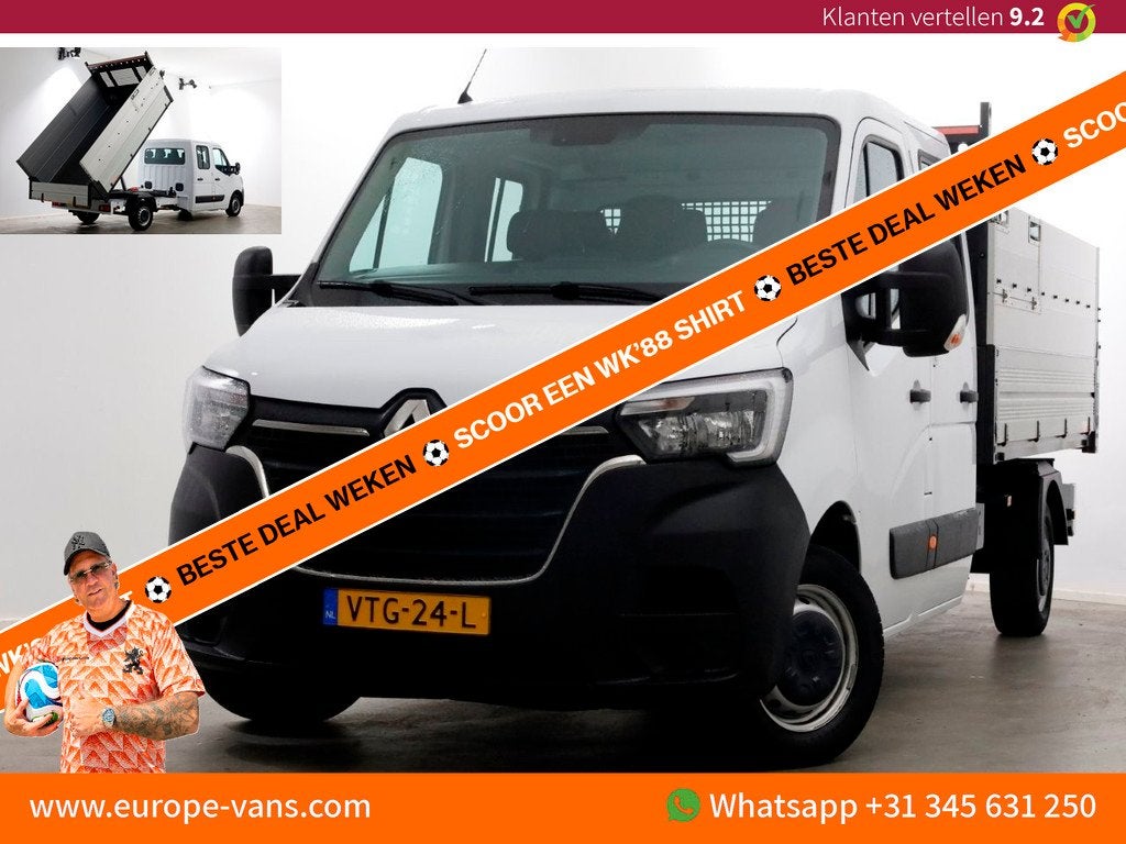 Renault Master T35 2.3 dCi 145pk L3 D.C. Kipper met hoge boo, Auto's, Bestelauto's, Voorwielaandrijving, 145 pk, 2421 kg, Gebruikt