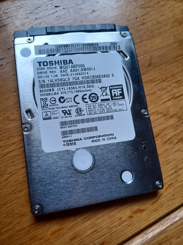 Toshinba MQ01AF, 500GB harde schijf, Intern, HDD, Ophalen of Verzenden, Desktop