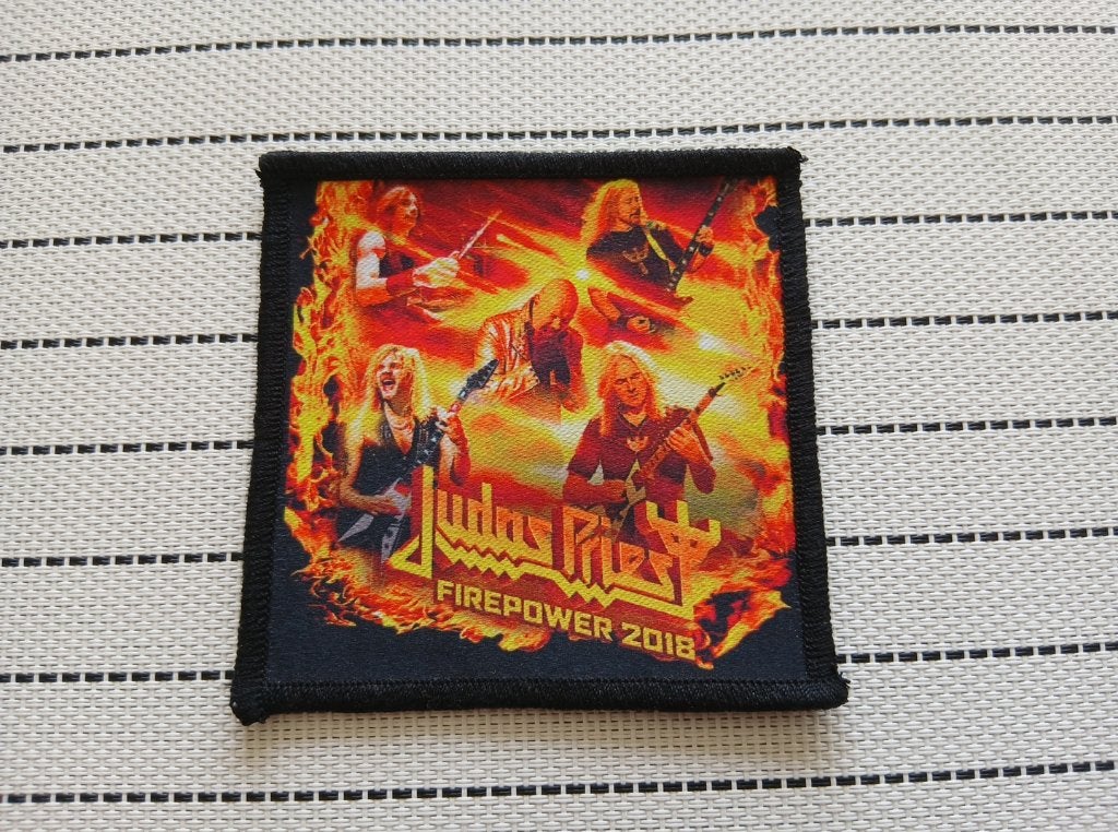Judas Priest leuke firepower 2018 printed patch j47 metal, Verzenden, Nieuw, Kleding