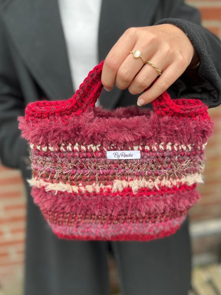 gehaakte tas handtas nieuw bordeaux/rood, Verzenden, Nieuw, Rood, Handtas