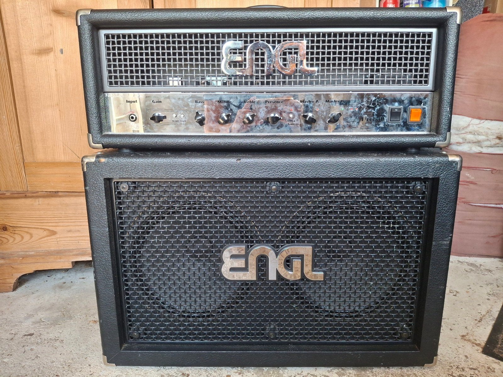 ENGL Fireball 60 en 212 cab, Ophalen, Gebruikt, 50 tot 100 watt