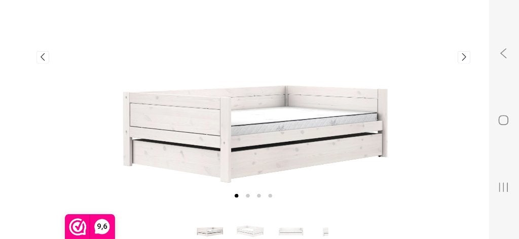 Lifetime grenen bed met bed lade matras en topper, 85 tot 100 cm, Ophalen of Verzenden, Zo goed als nieuw, Matras