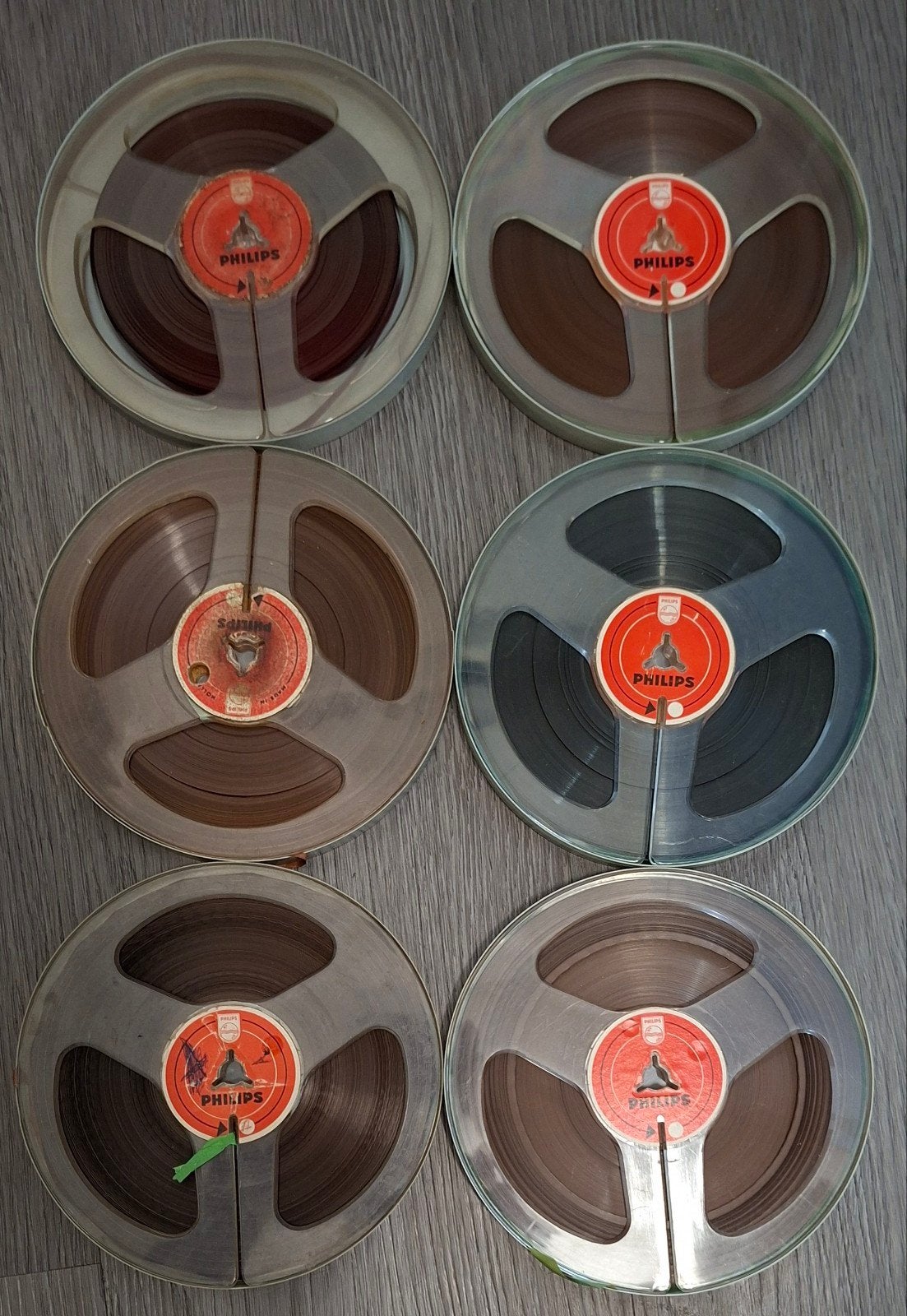 6 Philips bandrecorder banden, 15 cm diameter, Ophalen of Verzenden