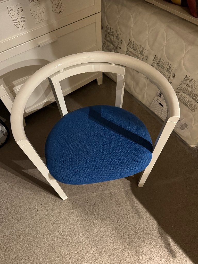 Artifort 070GH Geoffrey Harcourt Set 4 Stoelen - M040, Ophalen, Hout, Blauw, Zo goed als nieuw
