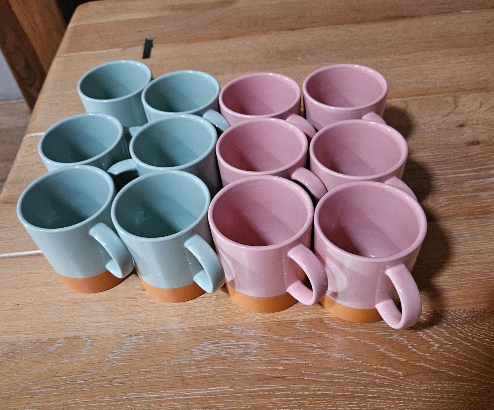 Nieuwe mokken in pastelkleuren (roze en mintgroen), Ophalen, Keramiek, Nieuw, Mok