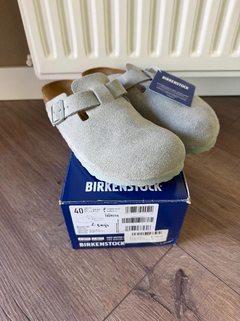 nieuwe dames Birkenstock Boston maat 40, Ophalen, Nieuw, Sandalen of Muiltjes, Grijs