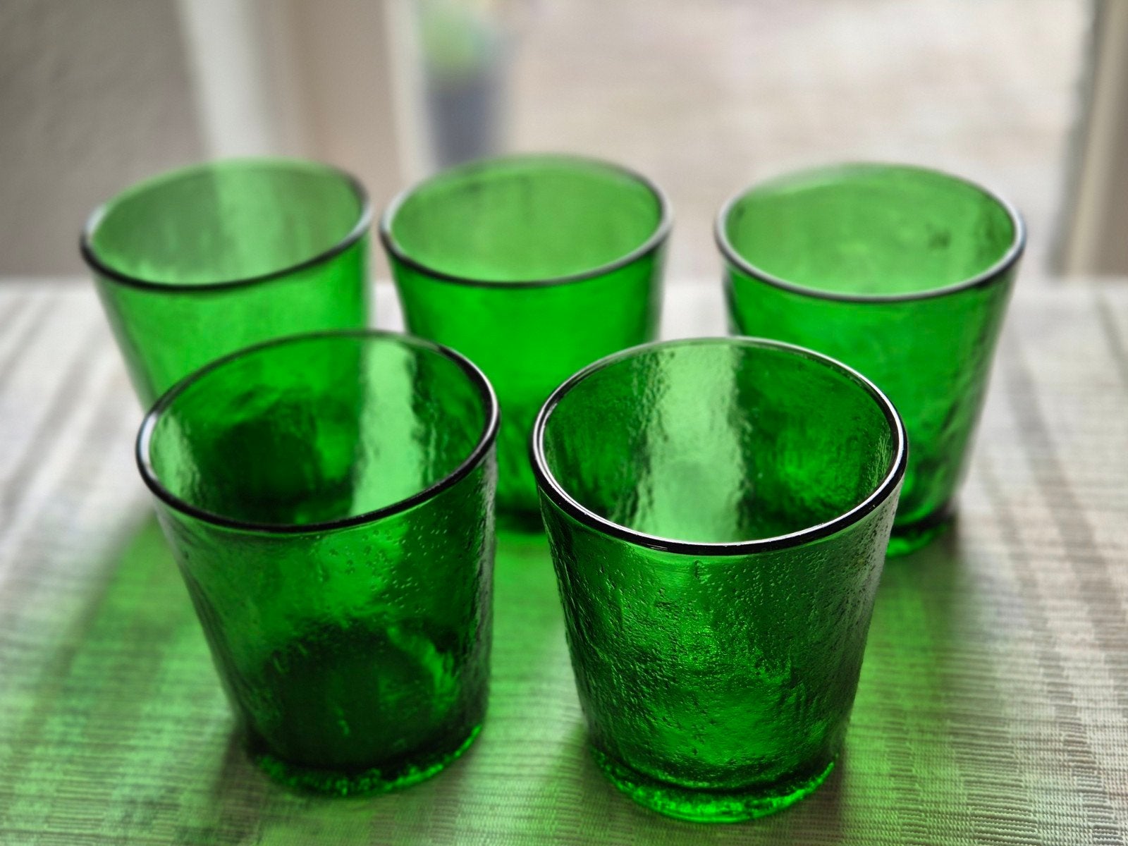 Vintage Arcoroc Sierra drinkglazen groen, Ophalen
