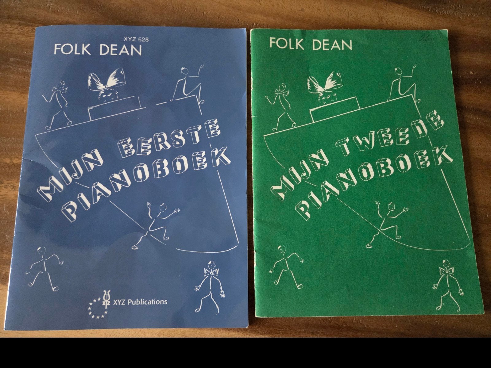 Folk Dean - Mijn eerste en tweede pianoboek, Ophalen of Verzenden, Zo goed als nieuw, Les of Cursus, Piano