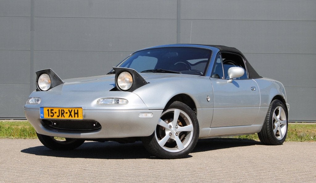 Mazda MX-5 1.6i-16V KlapKoplampen NieuweSofttop !NIEUWBINNEN, Gebruikt, Zwart, 4 cilinders, Cabriolet