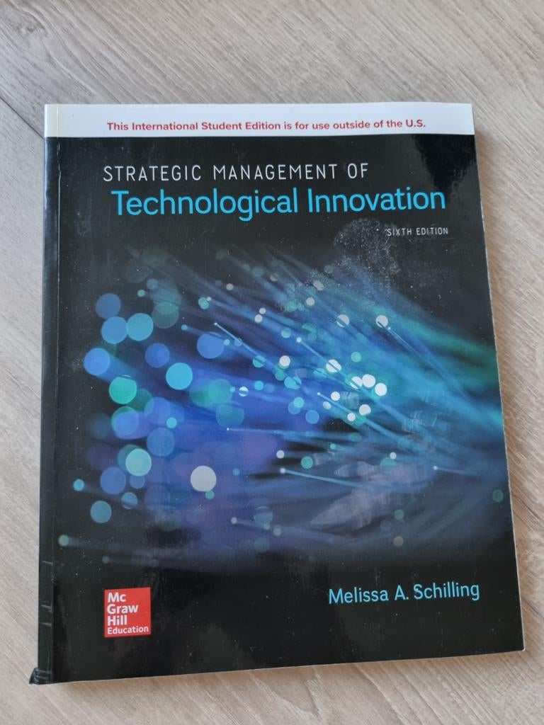 Strategic Management of Technological Innovation (6e), Melissa A. Schilling, Zo goed als nieuw, Gamma, HBO